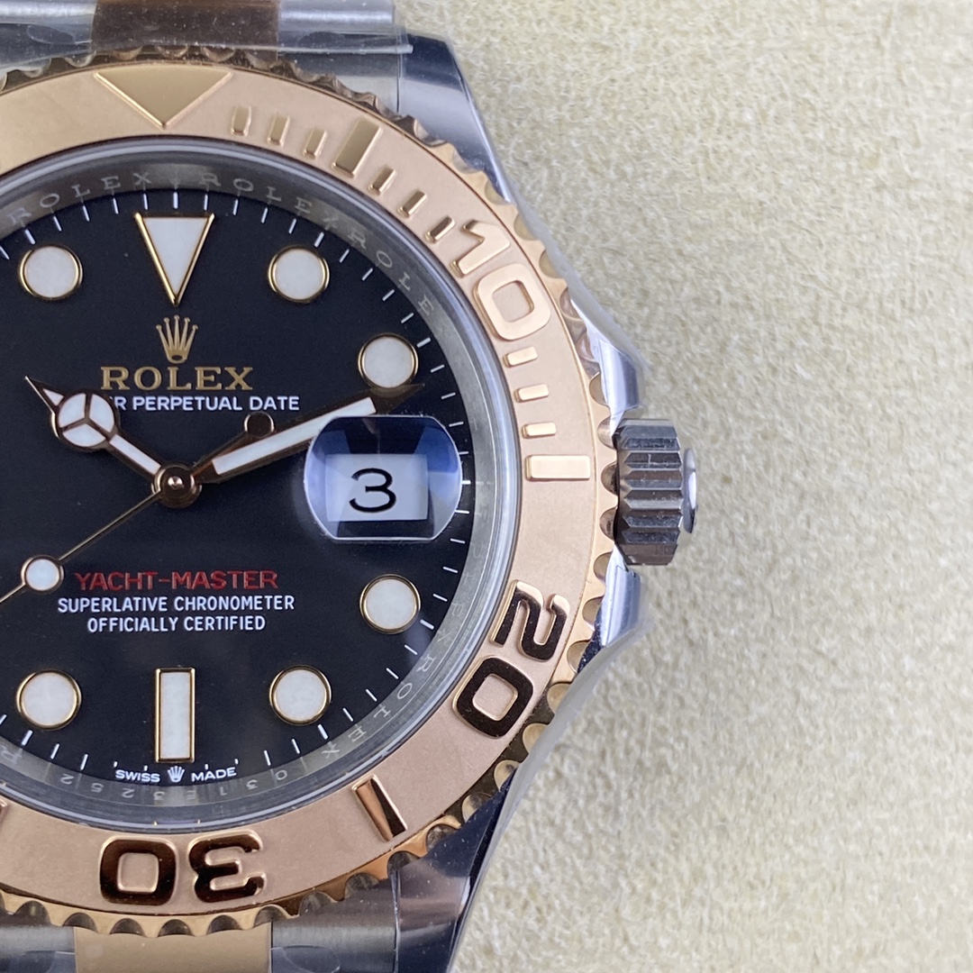 Clean Factory Watch Yacht Master 40 126621 Black Dial Oystersteel and Everose Gold with Oyster Bracelet Super Clone 3235 Movement 05 Clean Factory Watch Yacht Master 40 126621 Black Dial Oystersteel and Everose Gold with Oyster Bracelet Super Clone 3235 Movement 05