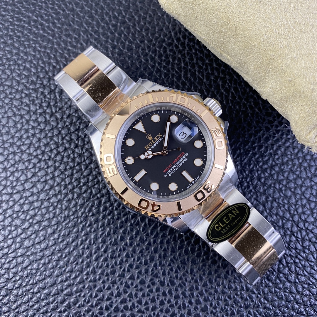Clean Factory Watch Yacht Master 40 126621 Black Dial Oystersteel and Everose Gold with Oyster Bracelet Super Clone 3235 Movement 06 Clean Factory Watch Yacht Master 40 126621 Black Dial Oystersteel and Everose Gold with Oyster Bracelet Super Clone 3235 Movement 06