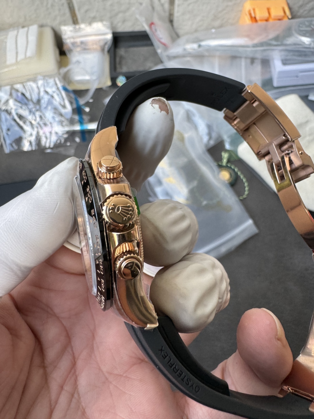 Clean Factory Rolex Daytona 116515LN Rose Gold Case Chocolate Dial with Black Number Markers Black Ceramic Bezel DD4130 Oysterflex Strap 11 Clean Factory Rolex Daytona 116515LN Rose Gold Case Chocolate Dial with Black Number Markers Black Ceramic Bezel DD4130 Oysterflex Strap 11