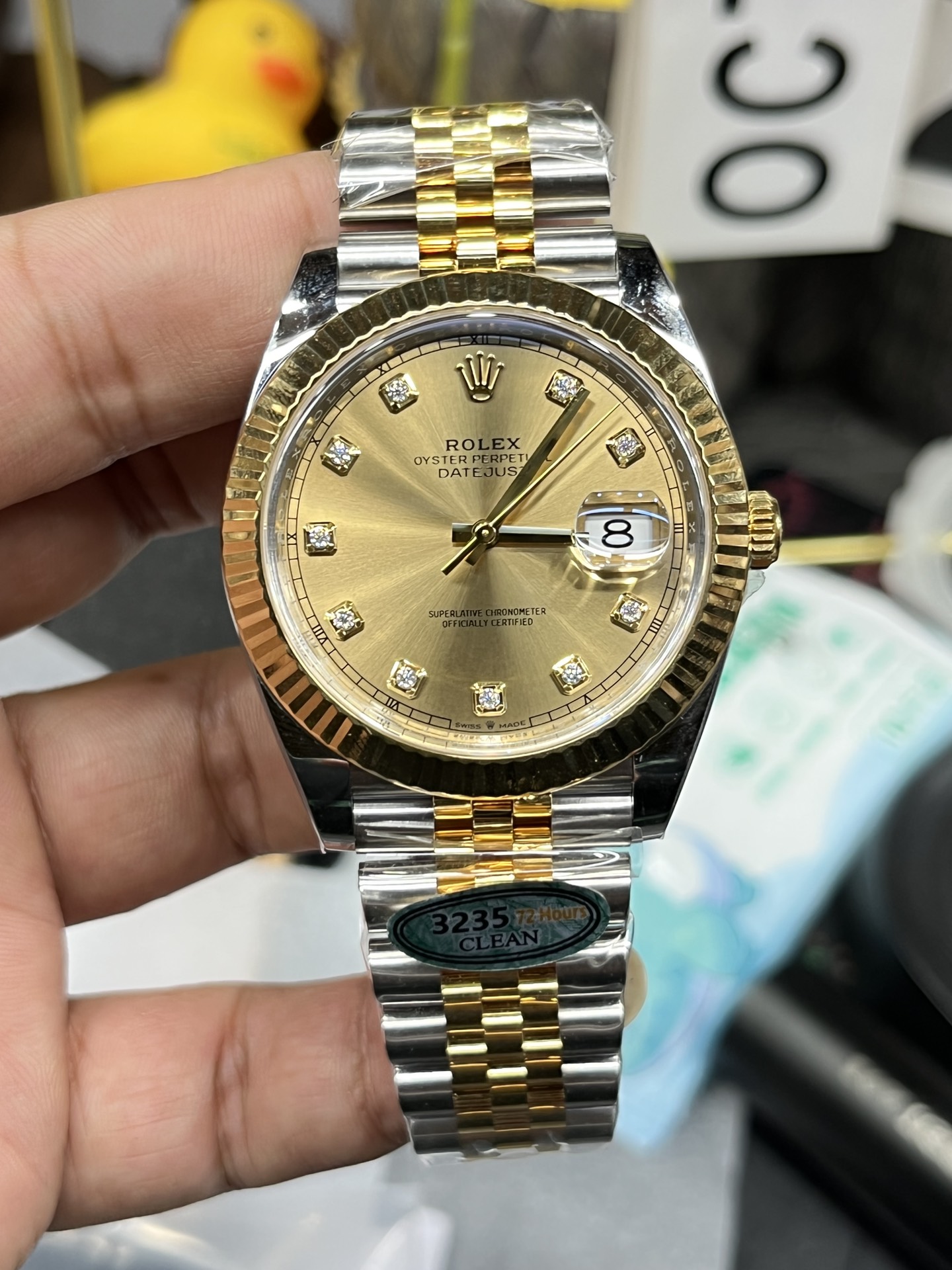 Clean Factory Watch Datejust 36 126233 Yellow Gold Dial Bezel Diamonds Hour Markers Two Tone Jubilee Bracelet 3235 Caliber 01 Clean Factory Watch Datejust 36 126233 Yellow Gold Dial Bezel Diamonds Hour Markers Two Tone Jubilee Bracelet 3235 Caliber 01