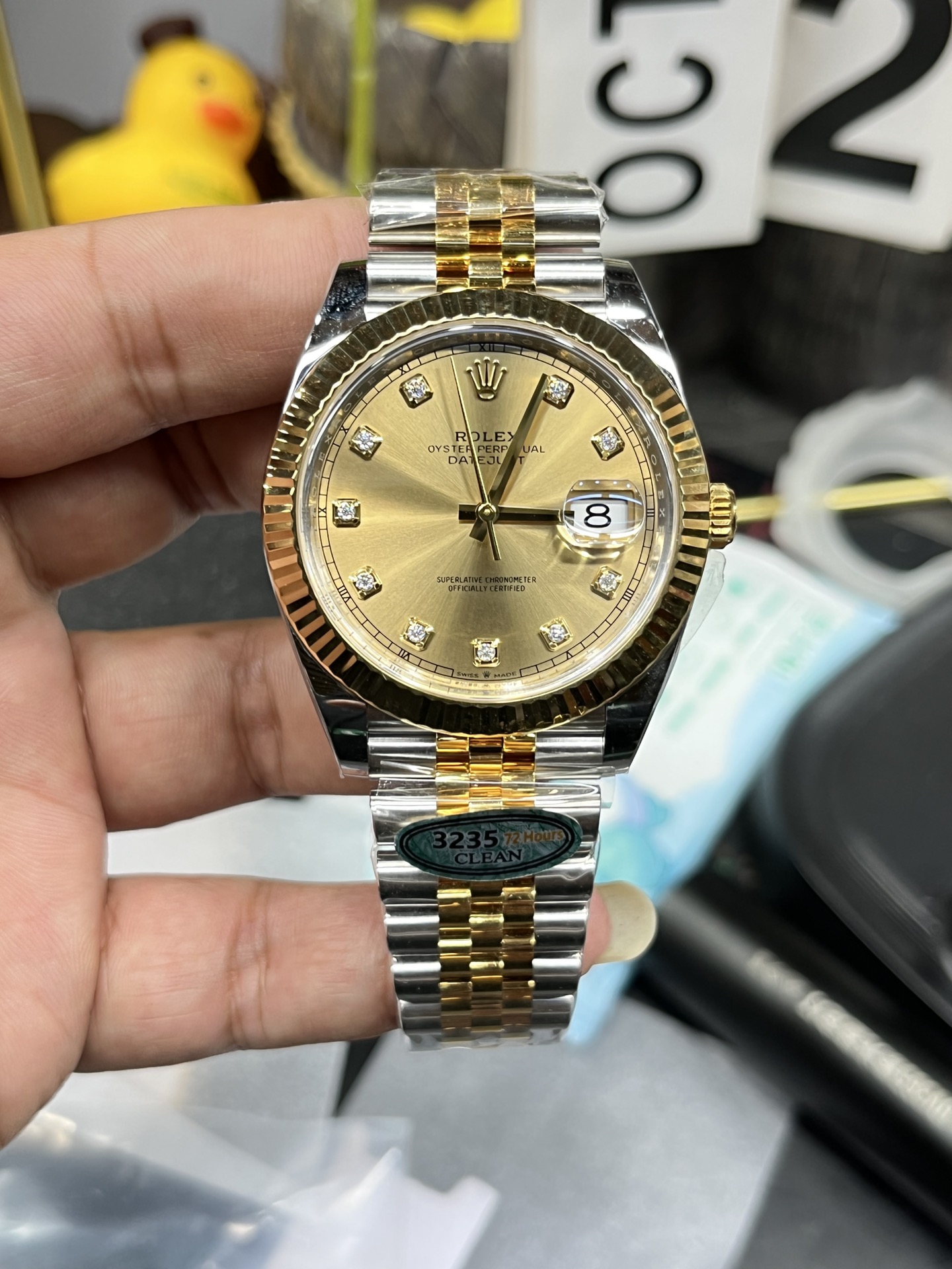 Clean Factory Watch Datejust 36 126233 Yellow Gold Dial Bezel Diamonds Hour Markers Two Tone Jubilee Bracelet 3235 Caliber 04 Clean Factory Watch Datejust 36 126233 Yellow Gold Dial Bezel Diamonds Hour Markers Two Tone Jubilee Bracelet 3235 Caliber 04