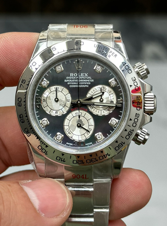 Clean Factory Watch Daytona 116509 Black Mother of Pearl Dial Diamond Hors Markers SuperClone 4130 Movement 00000 Clean Factory Watch Daytona 116509 Black Mother of Pearl Dial Diamond Hors Markers SuperClone 4130 Movement 00000