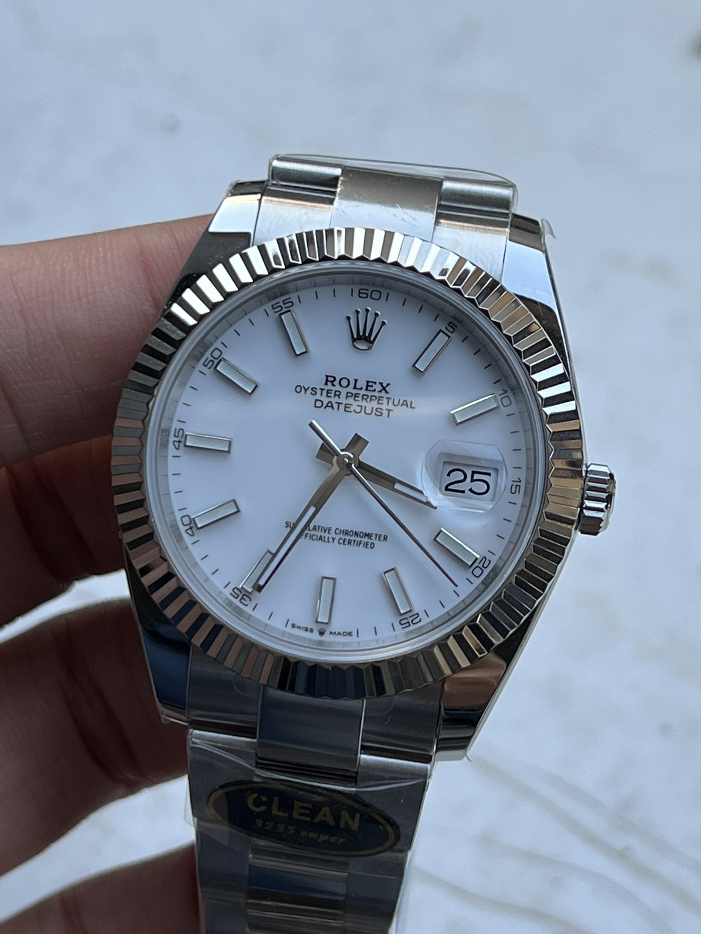 Clean Factory Watch Rolex Datejust 41 126334 White Dial Luminous Hour Markers Oyster Bracelet SH3235 Movement 72 Hours Power Reserve 02 Clean Factory Watch Rolex Datejust 41 126334 White Dial Luminous Hour Markers Oyster Bracelet SH3235 Movement 72 Hours Power Reserve 02