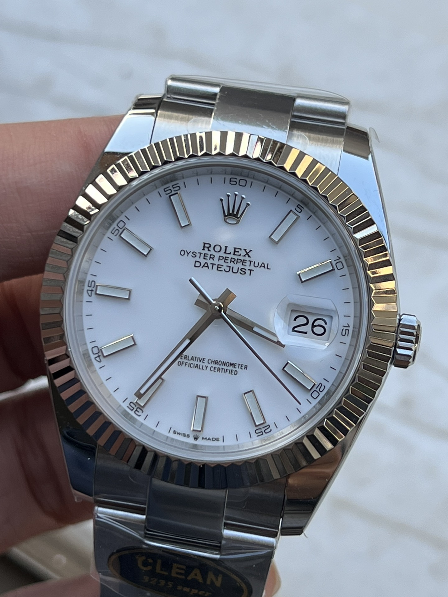 Clean Factory Watch Rolex Datejust 41 126334 White Dial Luminous Hour Markers Oyster Bracelet SH3235 Movement 72 Hours Power Reserve 03 Clean Factory Watch Rolex Datejust 41 126334 White Dial Luminous Hour Markers Oyster Bracelet SH3235 Movement 72 Hours Power Reserve 03