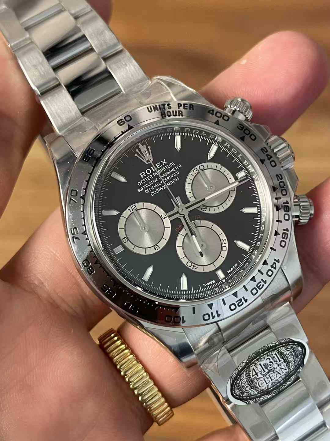 Clean Factory Watches Daytona 126509 Black Dial Luminous Hour Markers Silver Chrono Sub Dial 904L Steel Case Oyster Bracelet SH4131 Movement 02 Clean Factory Watches Daytona 126509 Black Dial Luminous Hour Markers Silver Chrono Sub Dial 904L Steel Case Oyster Bracelet SH4131 Movement 02