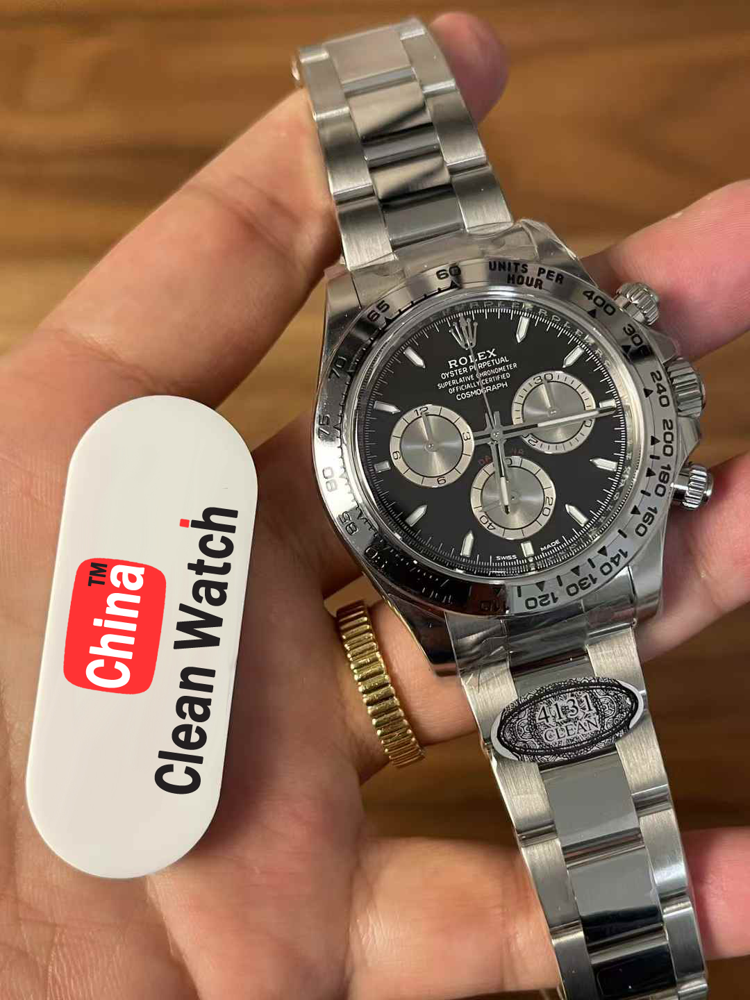 Clean Factory Watches Daytona 126509 Black Dial Luminous Hour Markers Silver Chrono Sub Dial 904L Steel Case Oyster Bracelet SH4131 Movement 09 Clean Factory Watches Daytona 126509 Black Dial Luminous Hour Markers Silver Chrono Sub Dial 904L Steel Case Oyster Bracelet SH4131 Movement 09