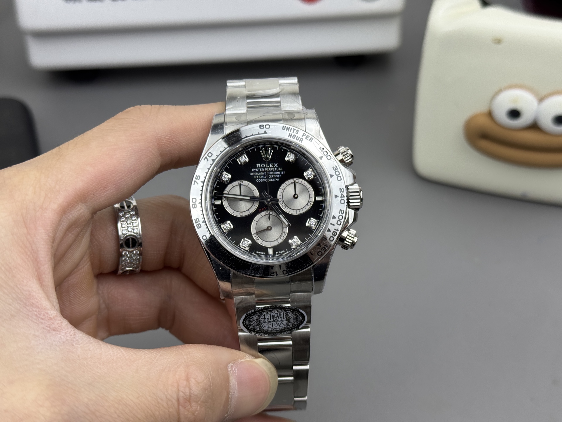 Clean Factory Watches Rolex Daytona 126509 Black Dial Diamonds Hour Markers Silver Chrono Sub Dial 904L Steel Case Oyster Bracelet SH4131 Movement 01 Clean Factory Watches Rolex Daytona 126509 Black Dial Diamonds Hour Markers Silver Chrono Sub Dial 904L Steel Case Oyster Bracelet SH4131 Movement 01