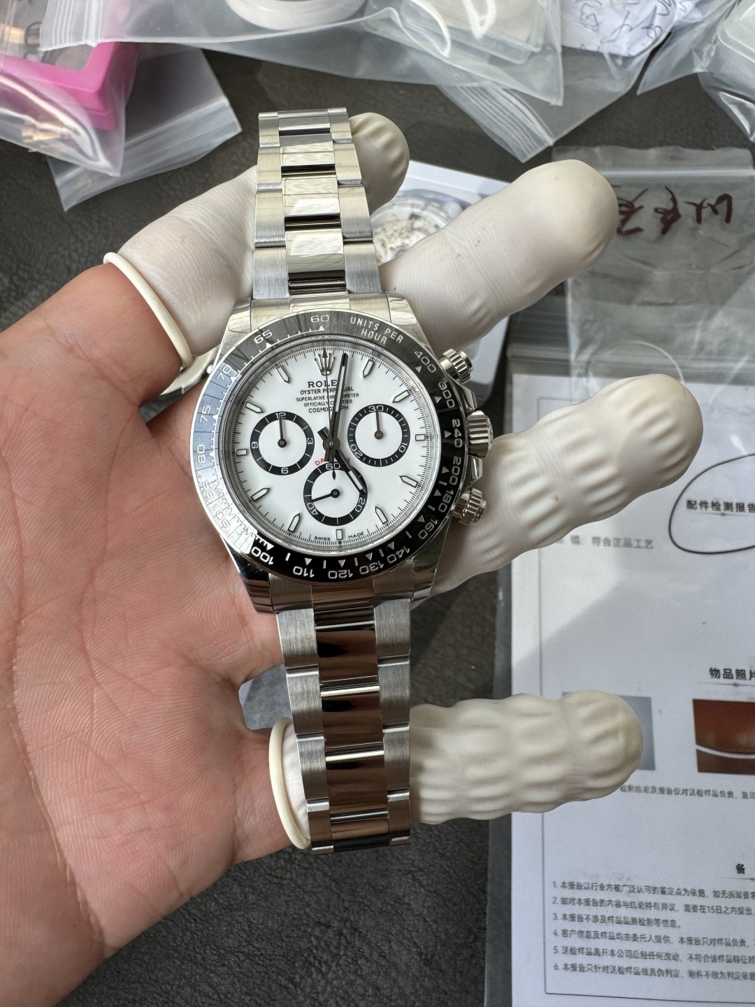 Super Clone Custom Daytona Panda 126500LN Genuine Grasses and ACE Free sprung Balance Caliber 4131 Movement RB White Dial APS Black Cerachrom Bezel 01 Super Clone Custom Daytona Panda 126500LN Genuine Grasses and ACE Free sprung Balance Caliber 4131 Movement RB White Dial APS Black Cerachrom Bezel 01