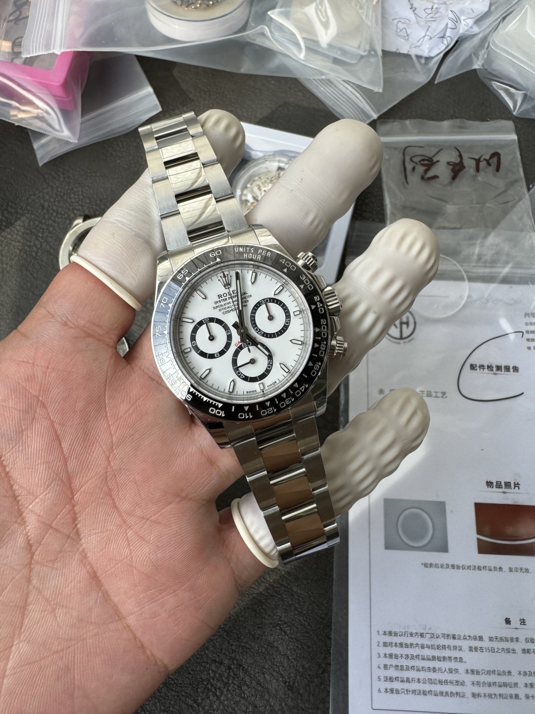 Super Clone Custom Daytona Panda 126500LN Genuine Grasses and ACE Free sprung Balance Caliber 4131 Movement RB White Dial APS Black Cerachrom Bezel 02 Super Clone Custom Daytona Panda 126500LN Genuine Grasses and ACE Free sprung Balance Caliber 4131 Movement RB White Dial APS Black Cerachrom Bezel 02