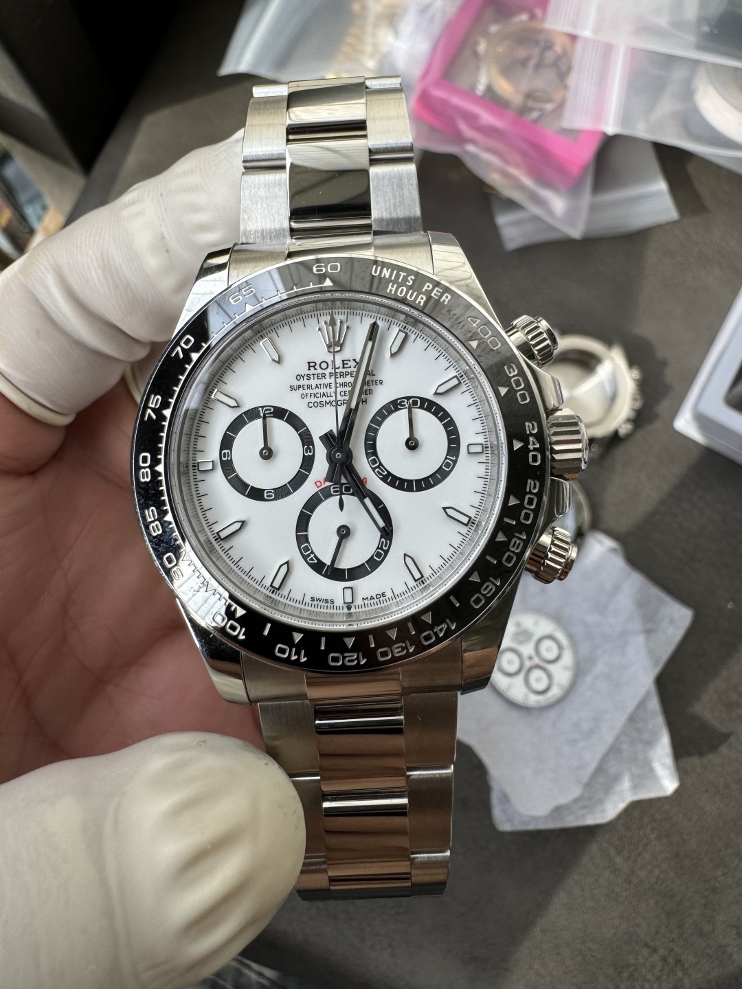 Super Clone Custom Daytona Panda 126500LN Genuine Grasses and ACE Free sprung Balance Caliber 4131 Movement RB White Dial APS Black Cerachrom Bezel 14 Super Clone Custom Daytona Panda 126500LN Genuine Grasses and ACE Free sprung Balance Caliber 4131 Movement RB White Dial APS Black Cerachrom Bezel 14