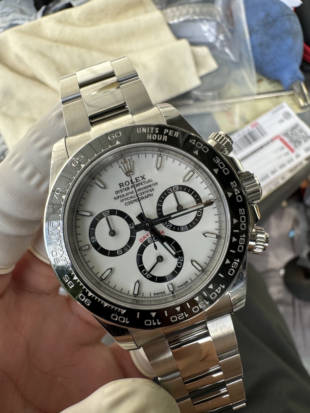 Super Clone Custom Daytona Panda 126500LN Genuine Grasses and ACE Free sprung Balance Caliber 4131 Movement RB White Dial APS Black Cerachrom Bezel 15 Super Clone Custom Daytona Panda 126500LN Genuine Grasses and ACE Free sprung Balance Caliber 4131 Movement RB White Dial APS Black Cerachrom Bezel 15