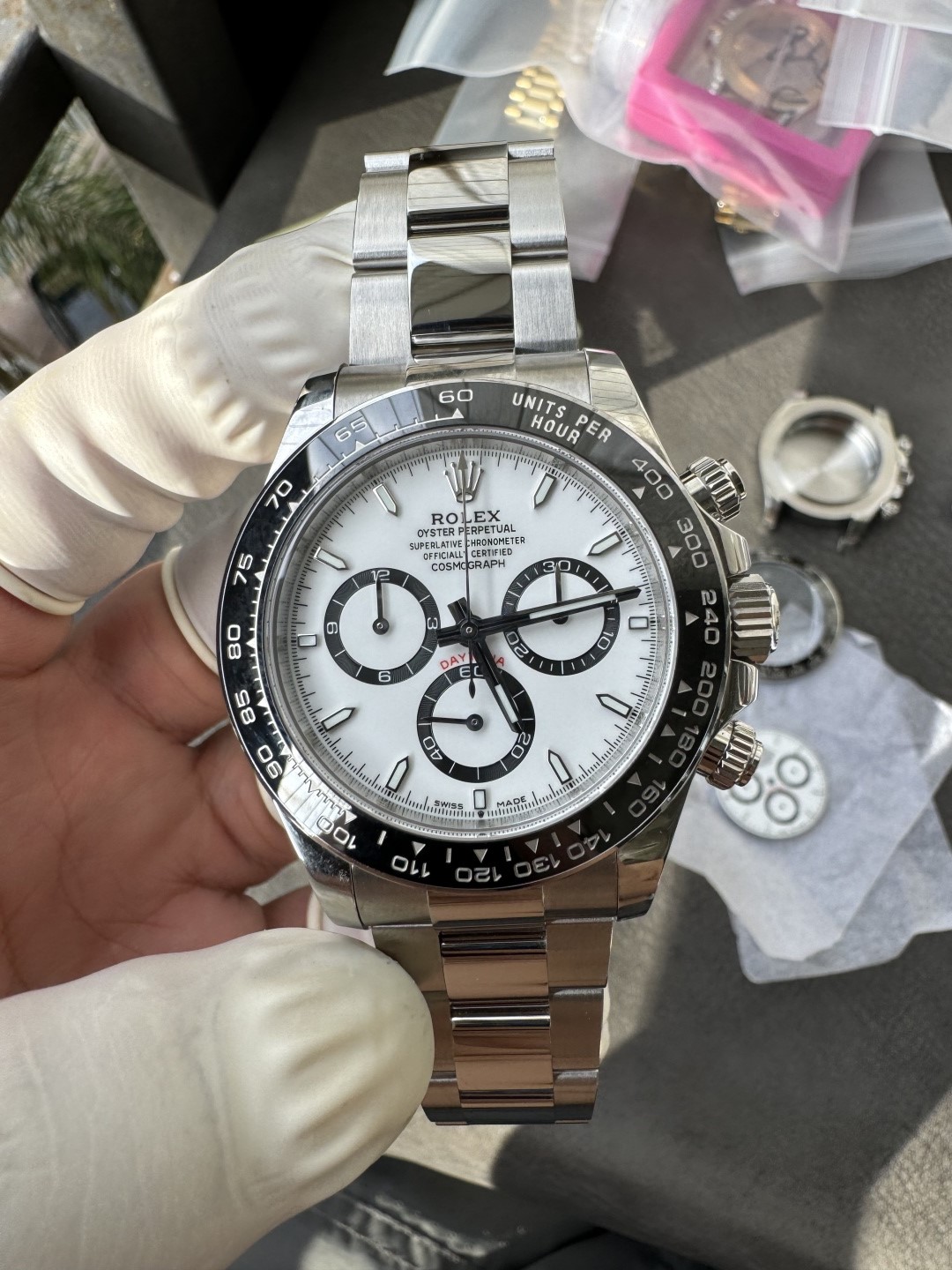 Super Clone Custom Daytona Panda 126500LN Genuine Grasses and ACE Free sprung Balance Caliber 4131 Movement RB White Dial APS Black Cerachrom Bezel 17 Super Clone Custom Daytona Panda 126500LN Genuine Grasses and ACE Free sprung Balance Caliber 4131 Movement RB White Dial APS Black Cerachrom Bezel 17