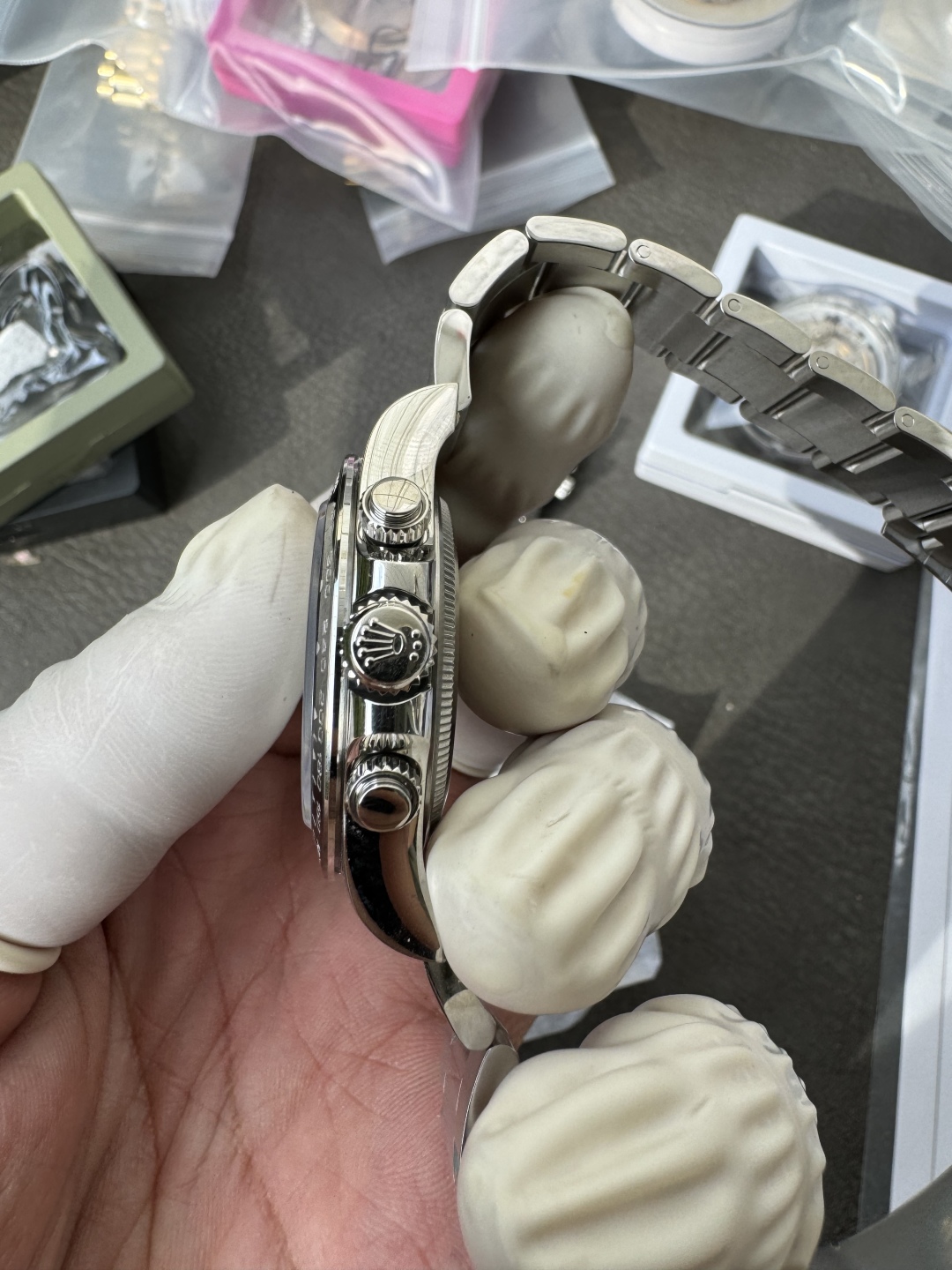 Super Clone Custom Daytona Panda 126500LN Genuine Grasses and ACE Free sprung Balance Caliber 4131 Movement RB White Dial APS Black Cerachrom Bezel 24 Super Clone Custom Daytona Panda 126500LN Genuine Grasses and ACE Free sprung Balance Caliber 4131 Movement RB White Dial APS Black Cerachrom Bezel 24