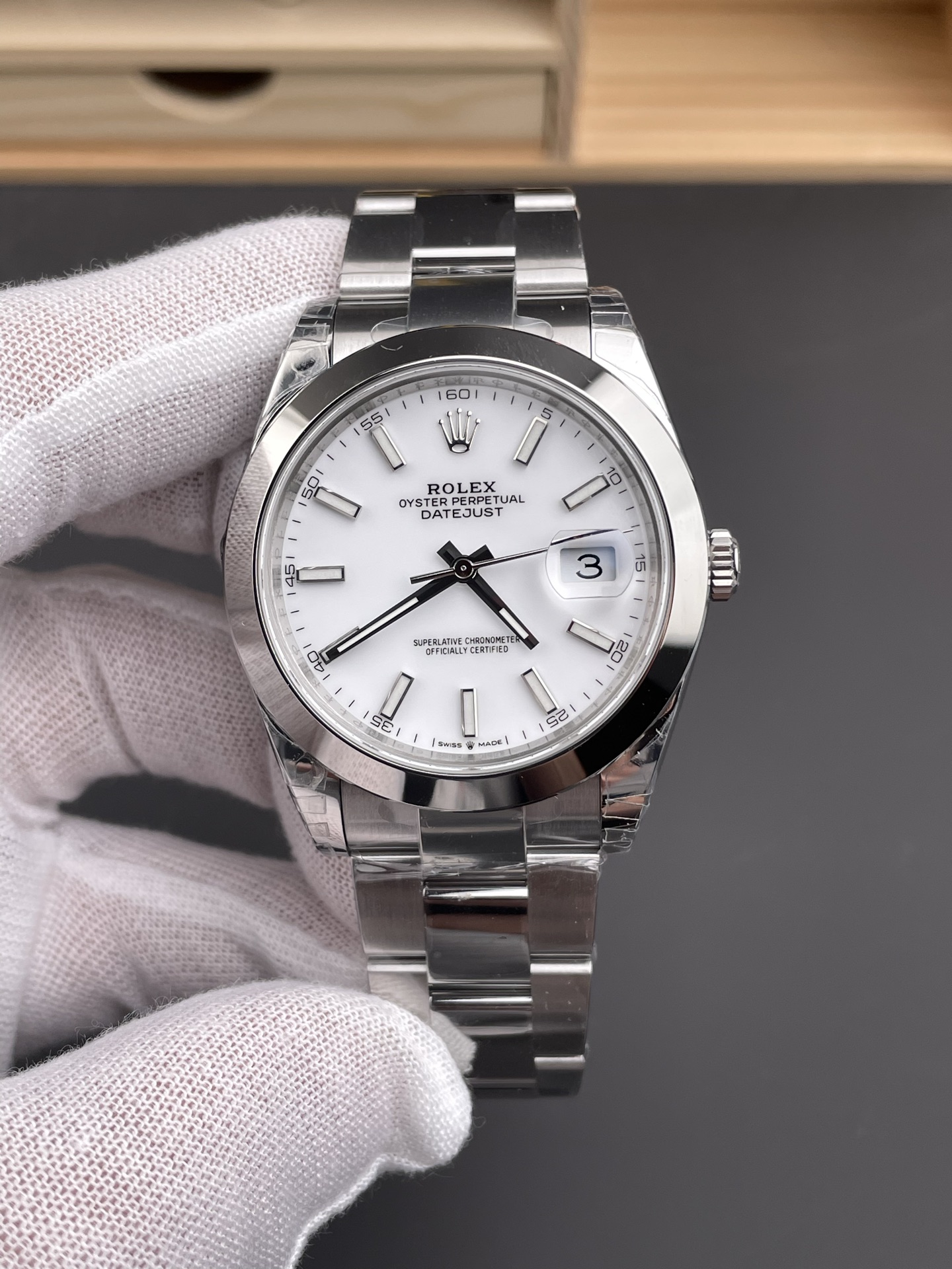Clean Factory Watch Datejust 41 Ref.126300 White Dial Smooth Bezel 904L Steel Material Oyster Bracelet DanDong 3235 Movement 72 Hours PW 01 Clean Factory Watch Datejust 41 Ref.126300 White Dial Smooth Bezel 904L Steel Material Oyster Bracelet DanDong 3235 Movement 72 Hours PW 01