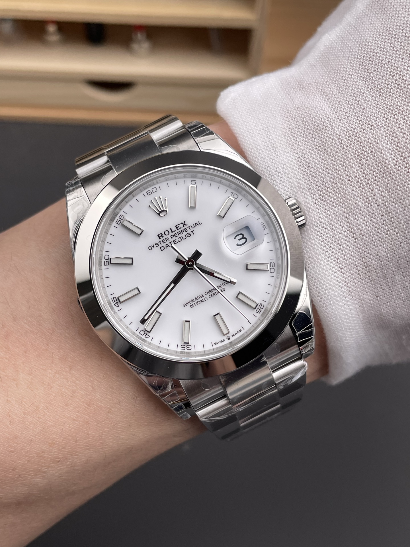 Clean Factory Watch Datejust 41 Ref.126300 White Dial Smooth Bezel 904L Steel Material Oyster Bracelet DanDong 3235 Movement 72 Hours PW 09 Clean Factory Watch Datejust 41 Ref.126300 White Dial Smooth Bezel 904L Steel Material Oyster Bracelet DanDong 3235 Movement 72 Hours PW 09