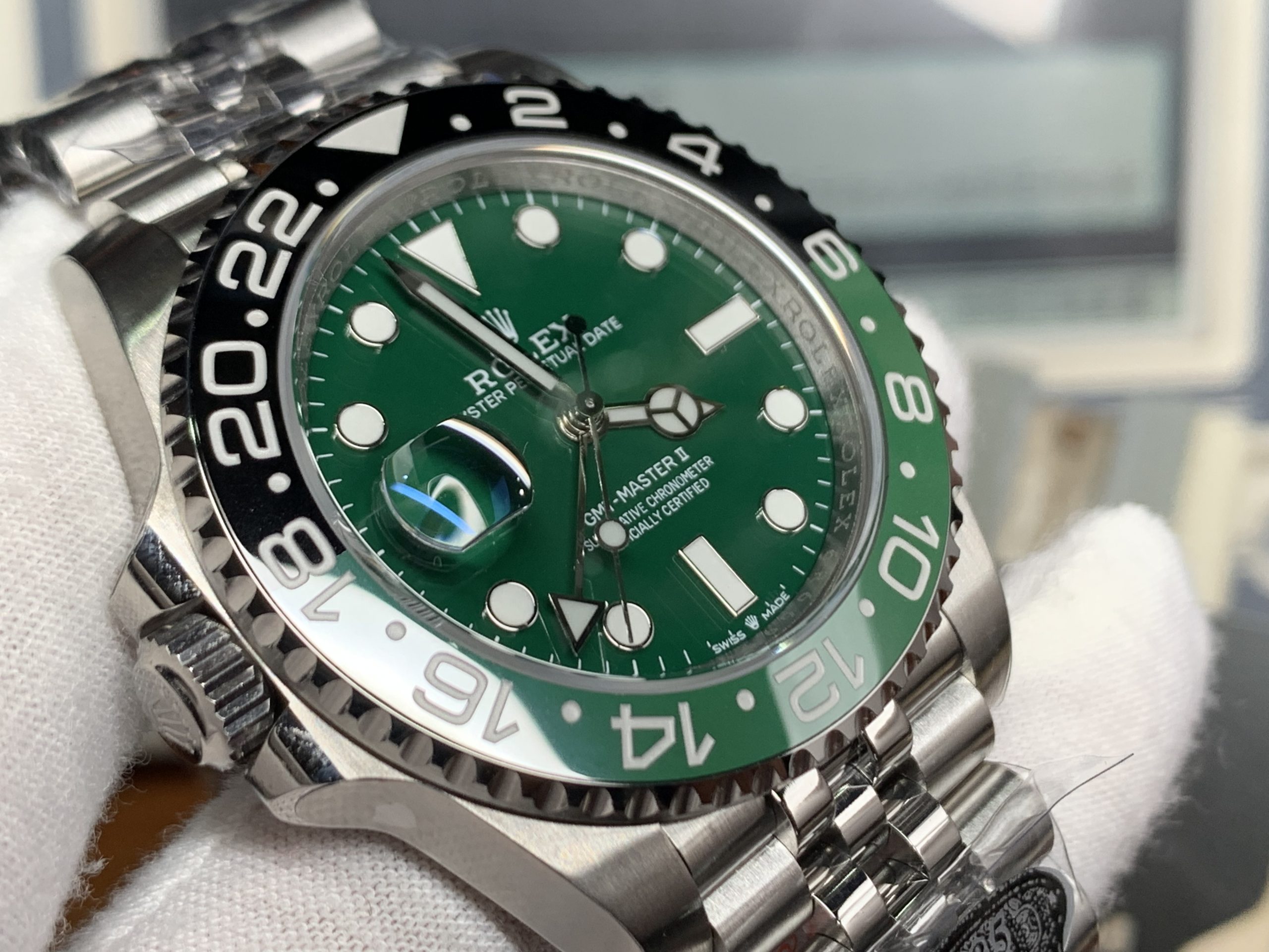 Clean Watch Factory Rolex GMT Master II Sprite 126729VTNR Black Green Ceramic Bezel Green Dial 904L Jubilee Bracelet DanDong 3285 Movement 03 Clean Watch Factory Rolex GMT Master II Sprite 126729VTNR Black Green Ceramic Bezel Green Dial 904L Jubilee Bracelet DanDong 3285 Movement 03