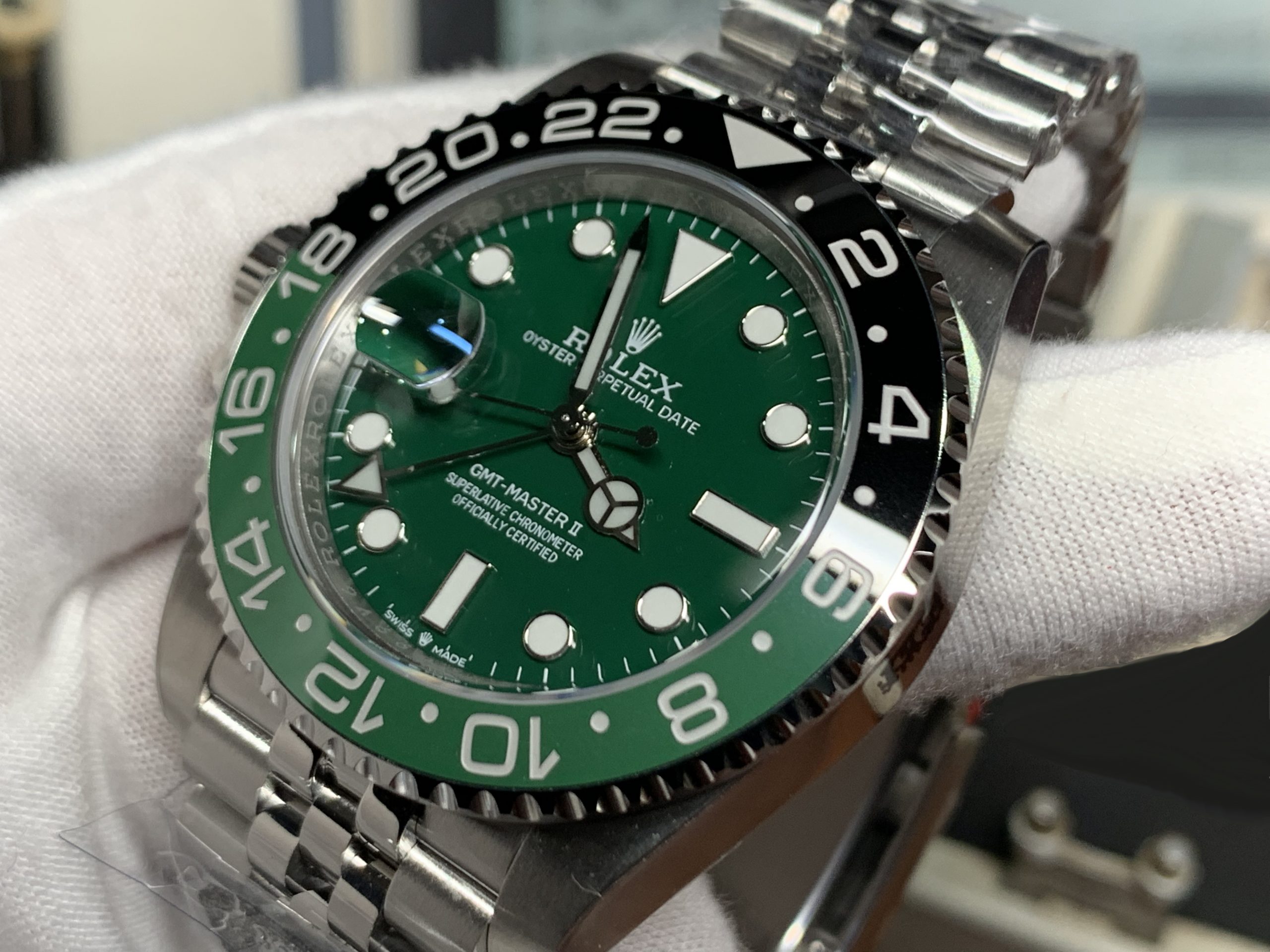 Clean Watch Factory Rolex GMT Master II Sprite 126729VTNR Black Green Ceramic Bezel Green Dial 904L Jubilee Bracelet DanDong 3285 Movement 05 Clean Watch Factory Rolex GMT Master II Sprite 126729VTNR Black Green Ceramic Bezel Green Dial 904L Jubilee Bracelet DanDong 3285 Movement 05