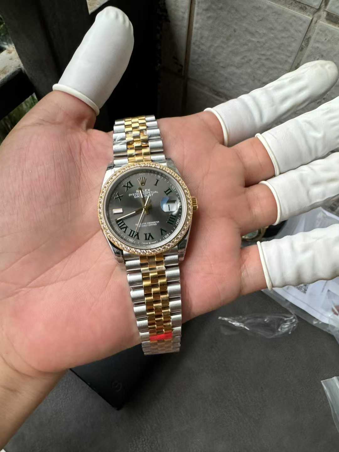 Clean Factory DateJust 36 Wimbledon 126283RBR Slate Dial Roma Indexes 904L Steel Case Yellow Gold Two Tone Jubilee Bracelet DD3235 Movement 01 Clean Factory DateJust 36 Wimbledon 126283RBR Slate Dial Roma Indexes 904L Steel Case Yellow Gold Two Tone Jubilee Bracelet DD3235 Movement 01