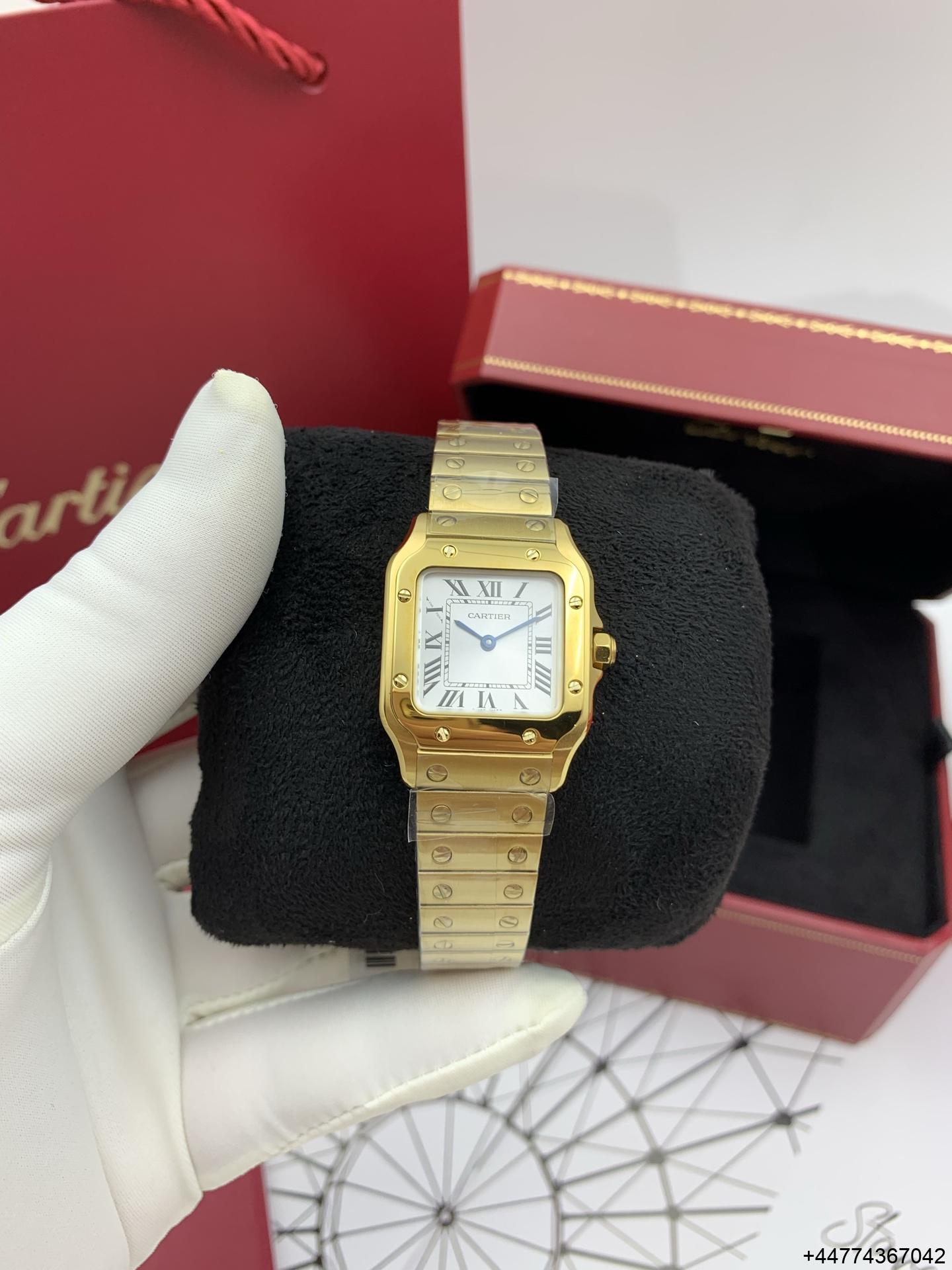 Super Clone Watch Santos Yellow Gold Case 04 Super Clone Watch Santos Yellow Gold Case 04