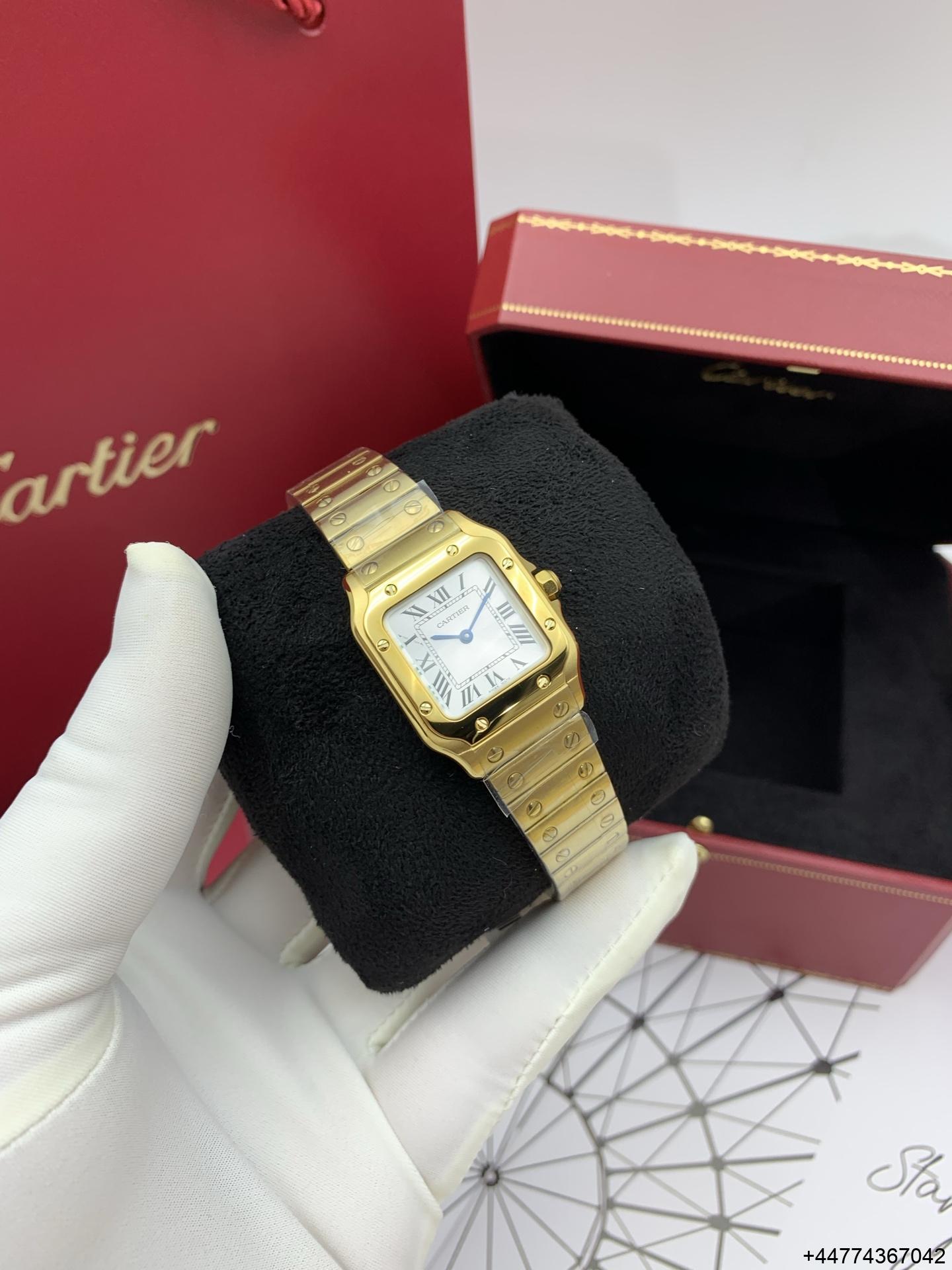 Super Clone Watch Santos Yellow Gold Case 05 Super Clone Watch Santos Yellow Gold Case 05