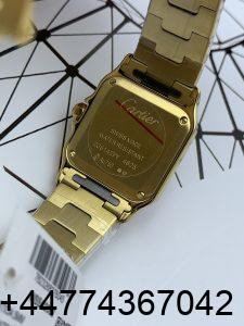 Super Clone Watch Santos Yellow Gold Case 07